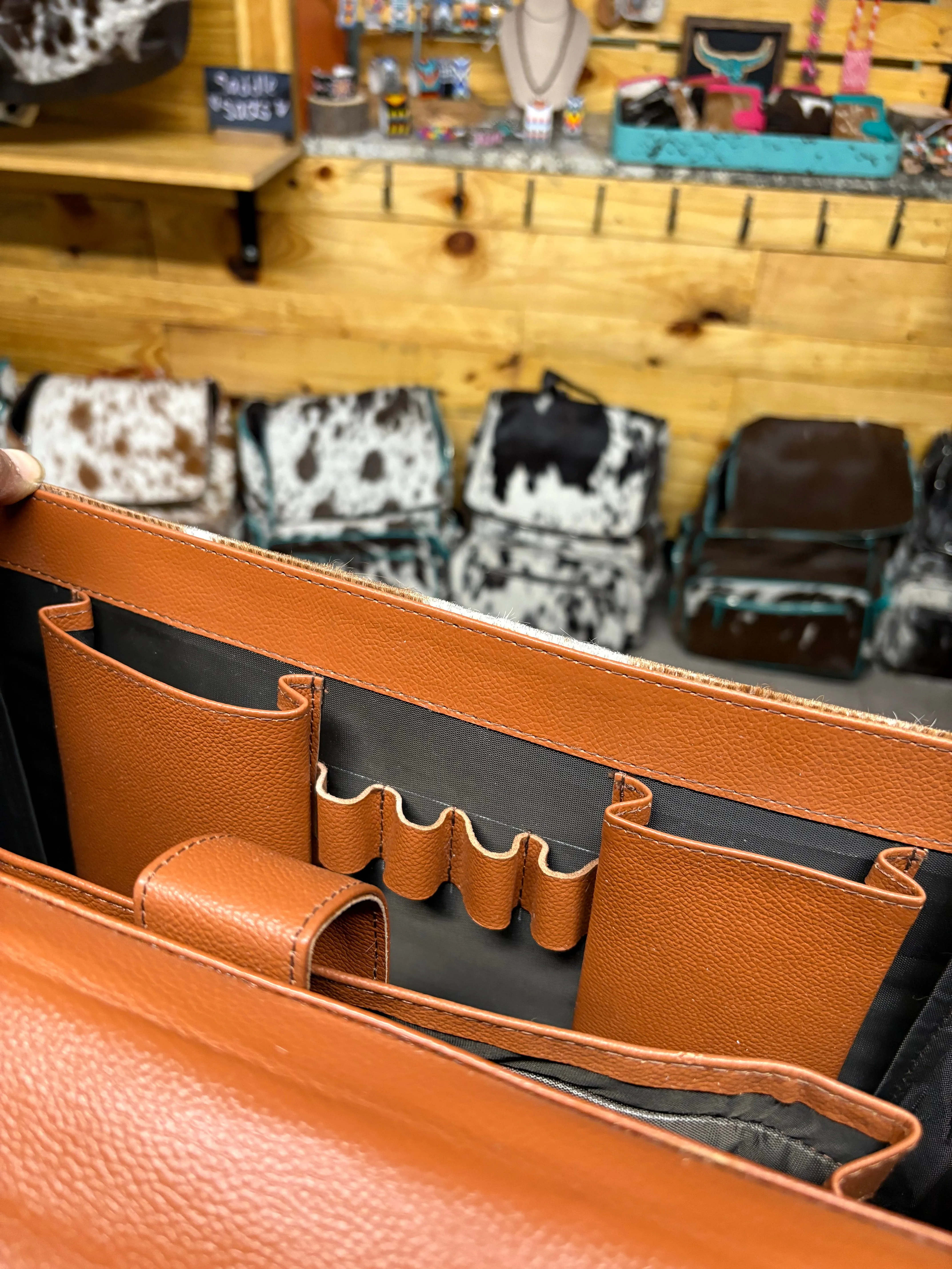 Cowhide Briefcase - Laptop Bag - Business