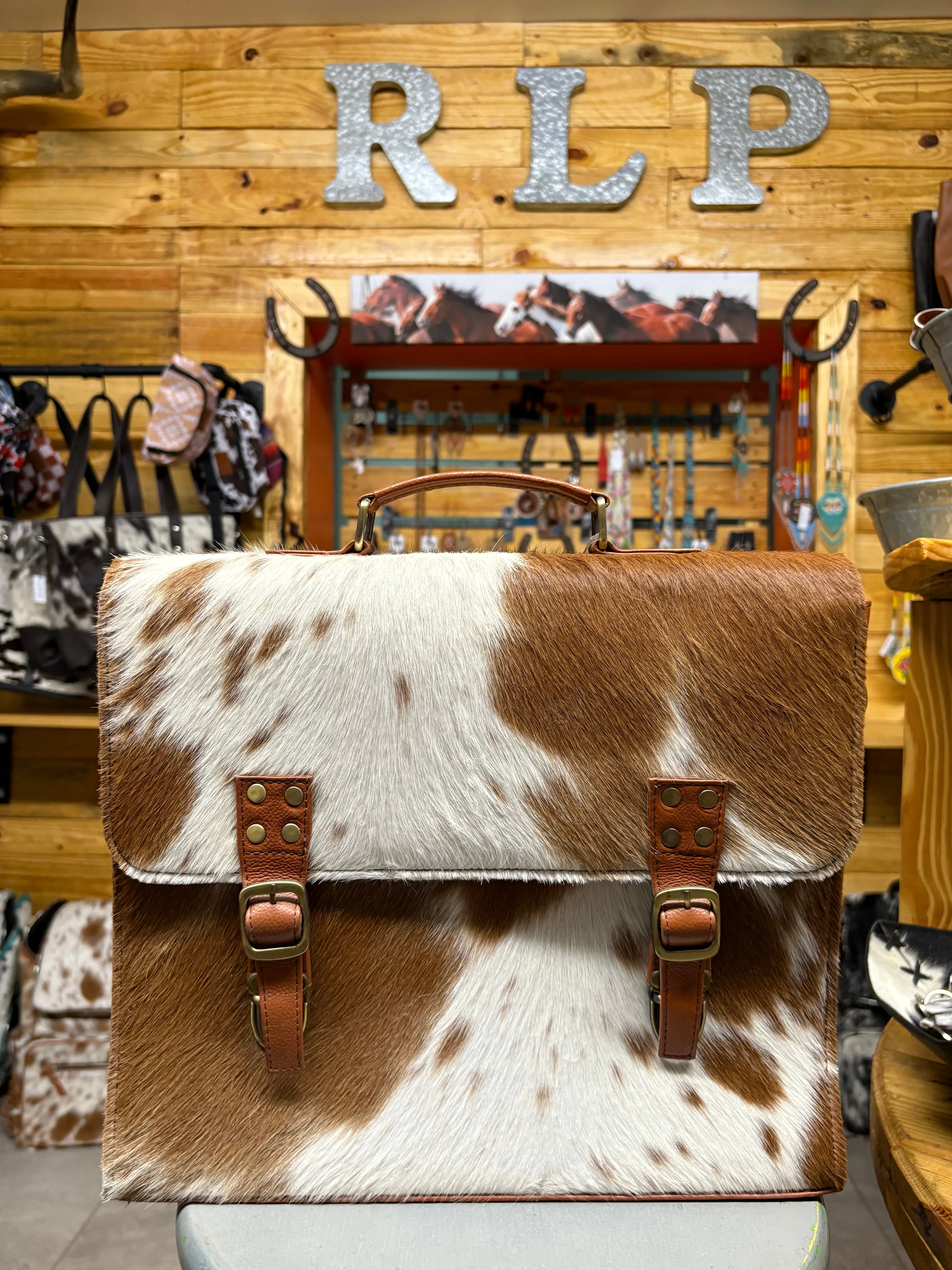 Cowhide Briefcase - Laptop Bag - Business