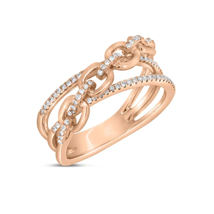 Criss Cross Chain Link Ring