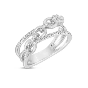 Criss Cross Chain Link Ring