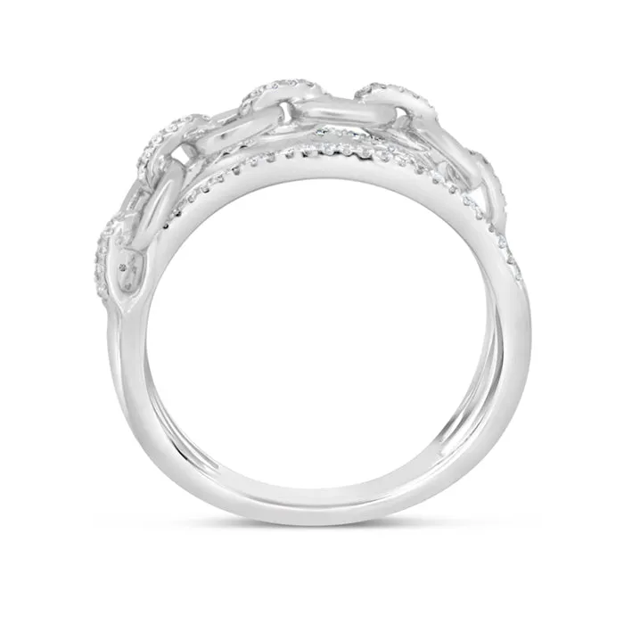 Criss Cross Chain Link Ring