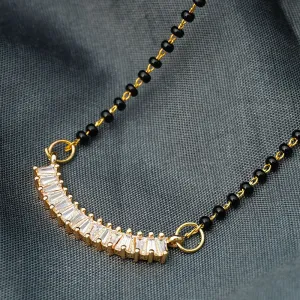 Crystal Strip Pendant Mangalsutra