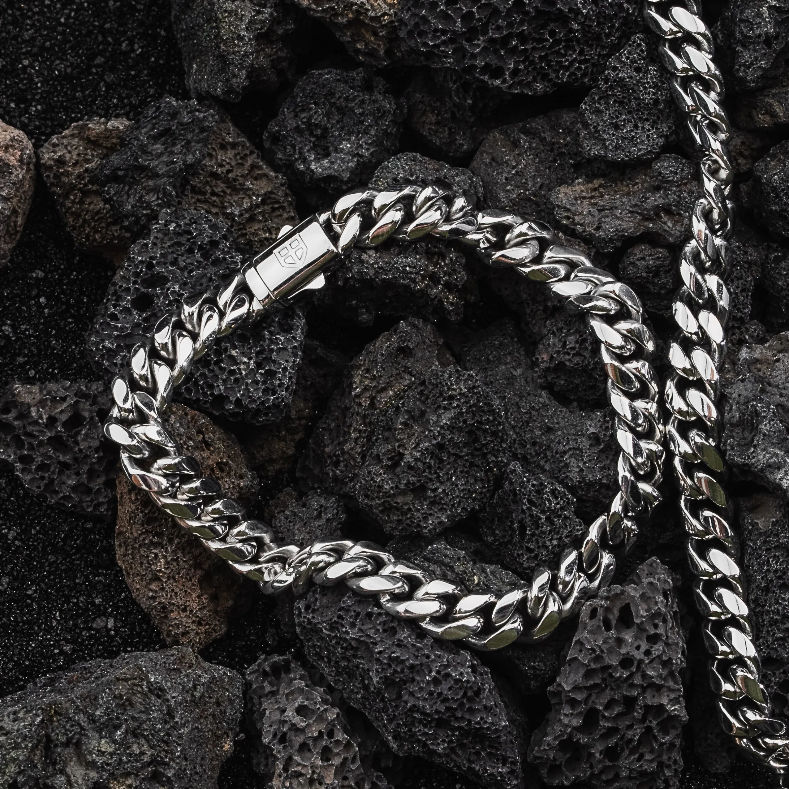 CUBAN Bracelet 18K White Gold - 8mm