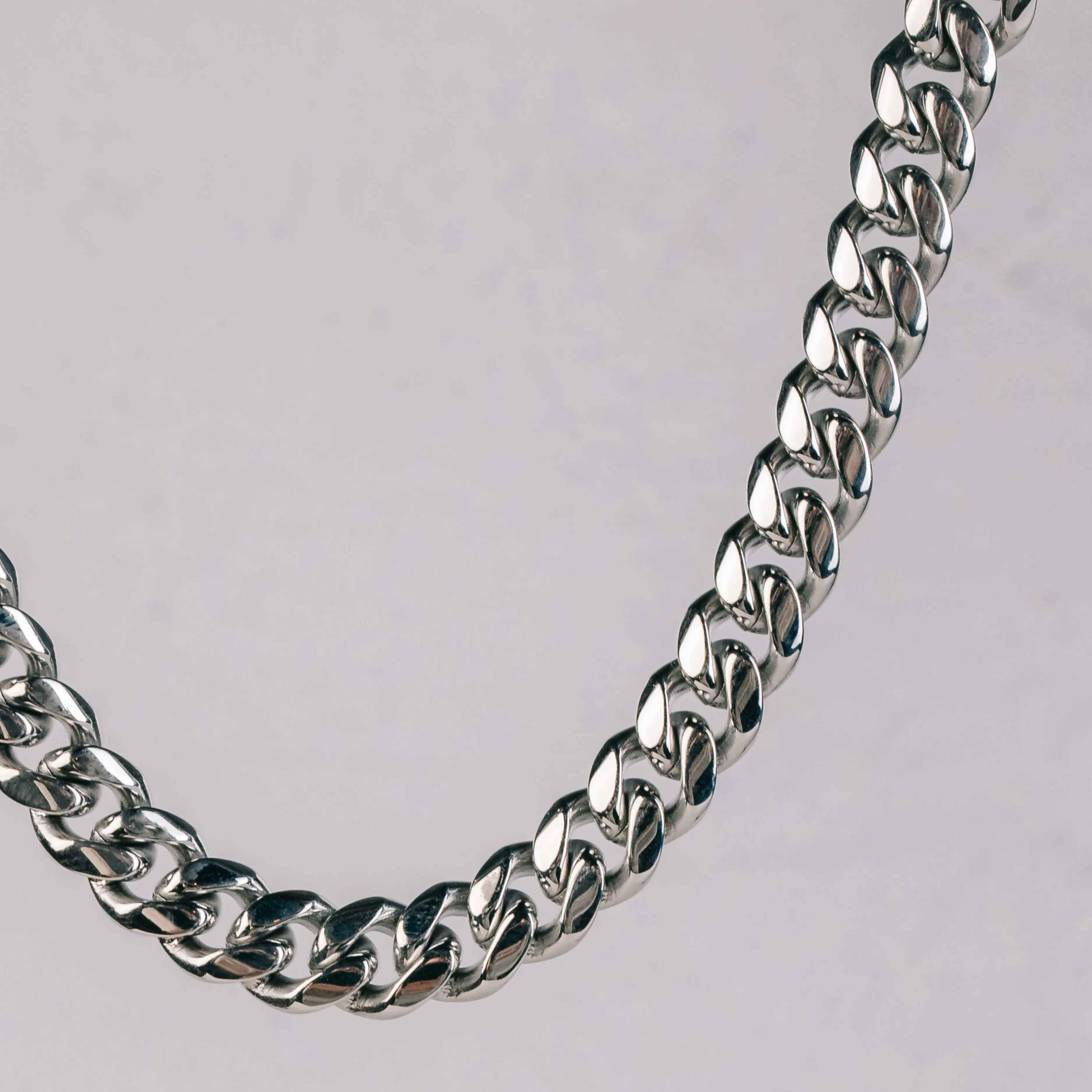 CUBAN Chain 18K White Gold - 8mm