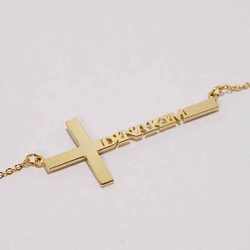 Custom Name Cross Necklace