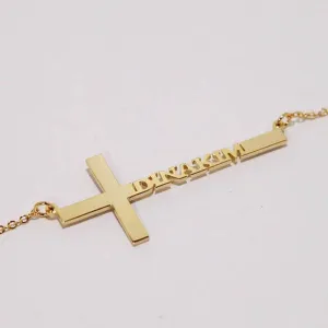 Custom Name Cross Necklace