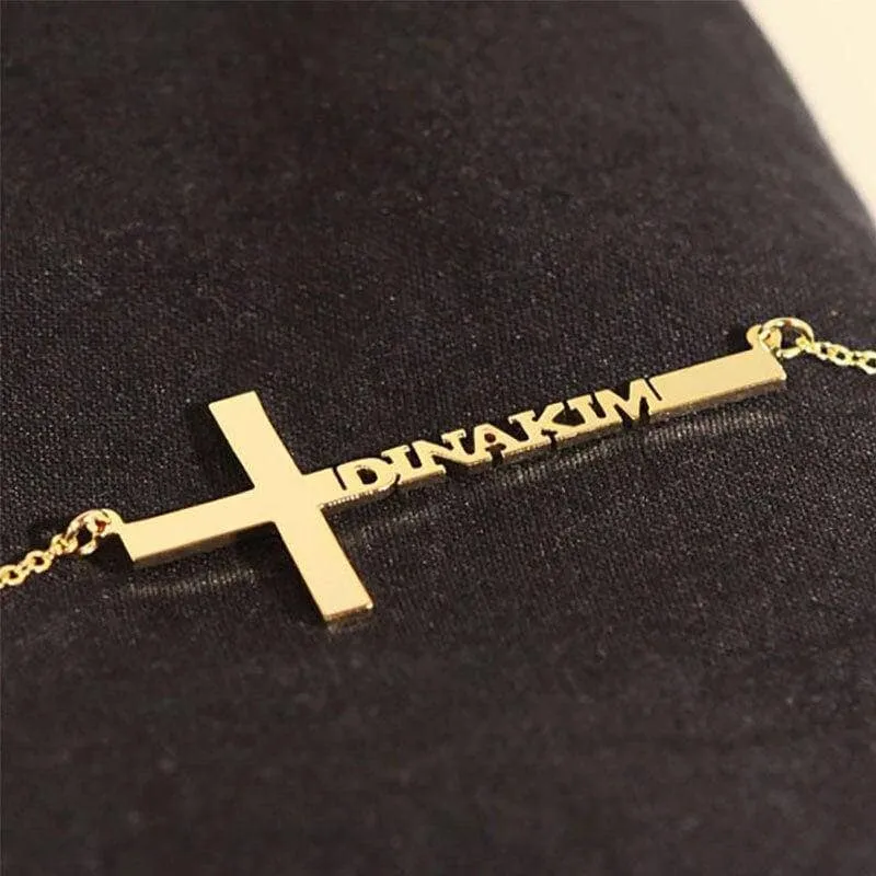Custom Name Cross Necklace