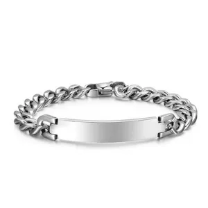 Custom Personalized Name Laser Engraving Cowboy Men Bracelet Quality 316 Stainless Steel Chain Bracelet