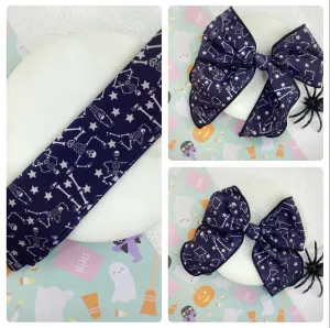 Dancing Skeletons Bow Strip, Headband and Scrunchie Collection