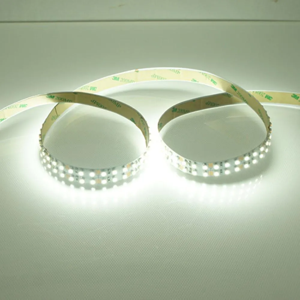 DC 12V Dimmable SMD3528-1200 Double Row Flexible LED Strips 240 LEDs Per Meter 15mm Width 1200lm Per Meter