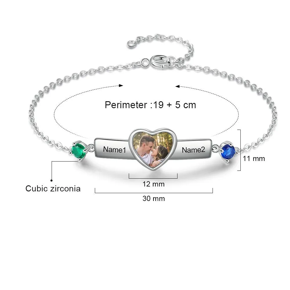Designer Personalized Engrave Name Bar Bracelet
