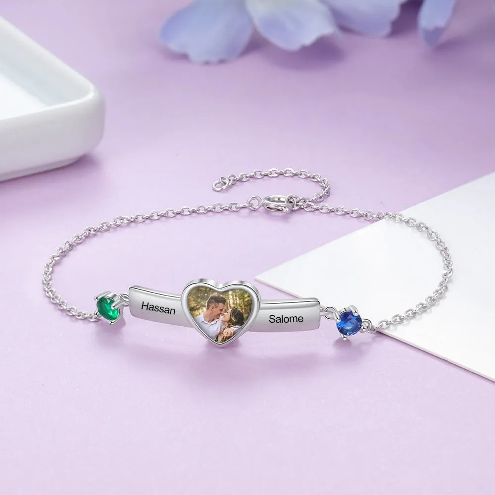 Designer Personalized Engrave Name Bar Bracelet