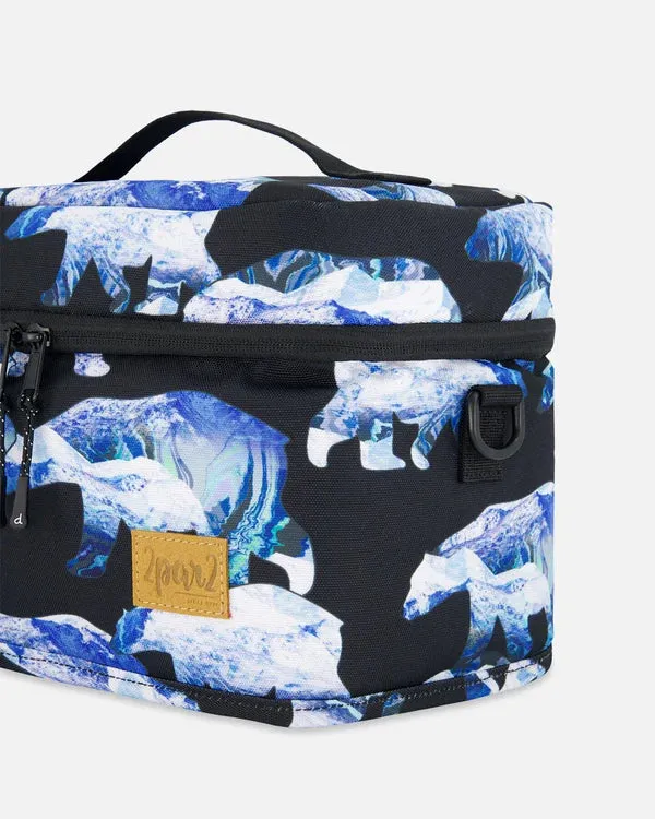 deux par deux Printed Lunch Box - Black Polar Bears