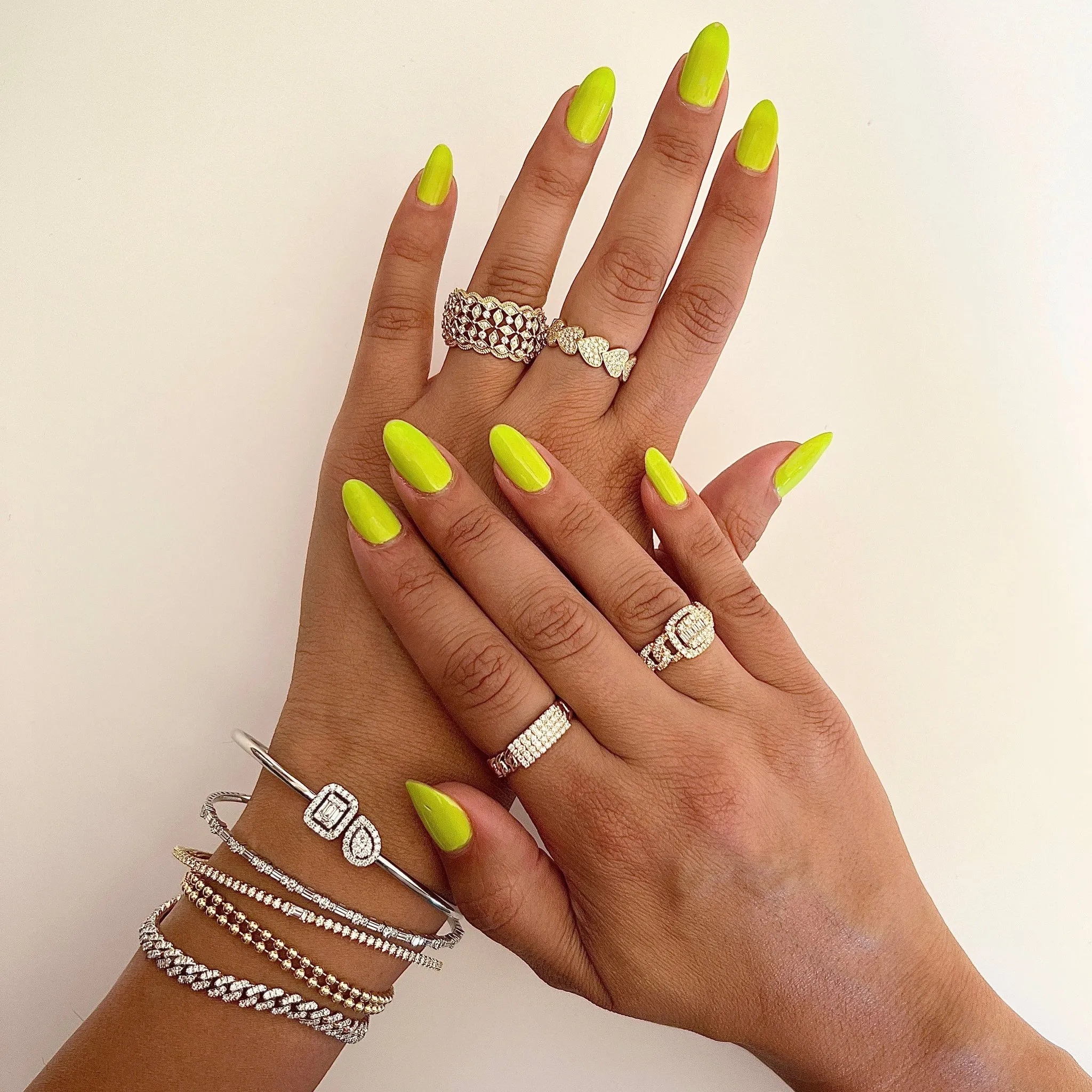 Diamond and Baguette Cuban Cushion Ring