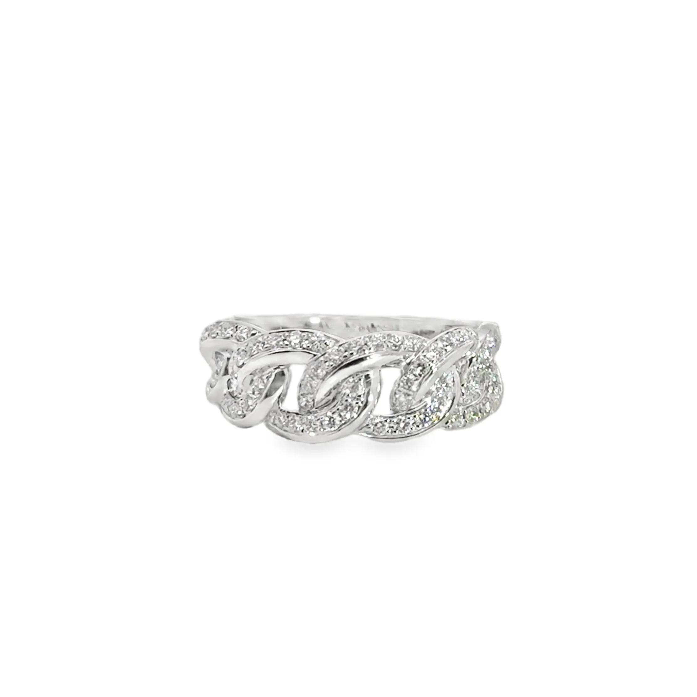 Diamond Chain Link Ring