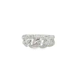 Diamond Chain Link Ring