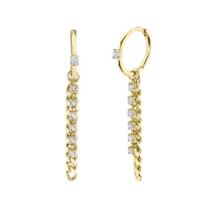 Diamond Link Huggie Earring