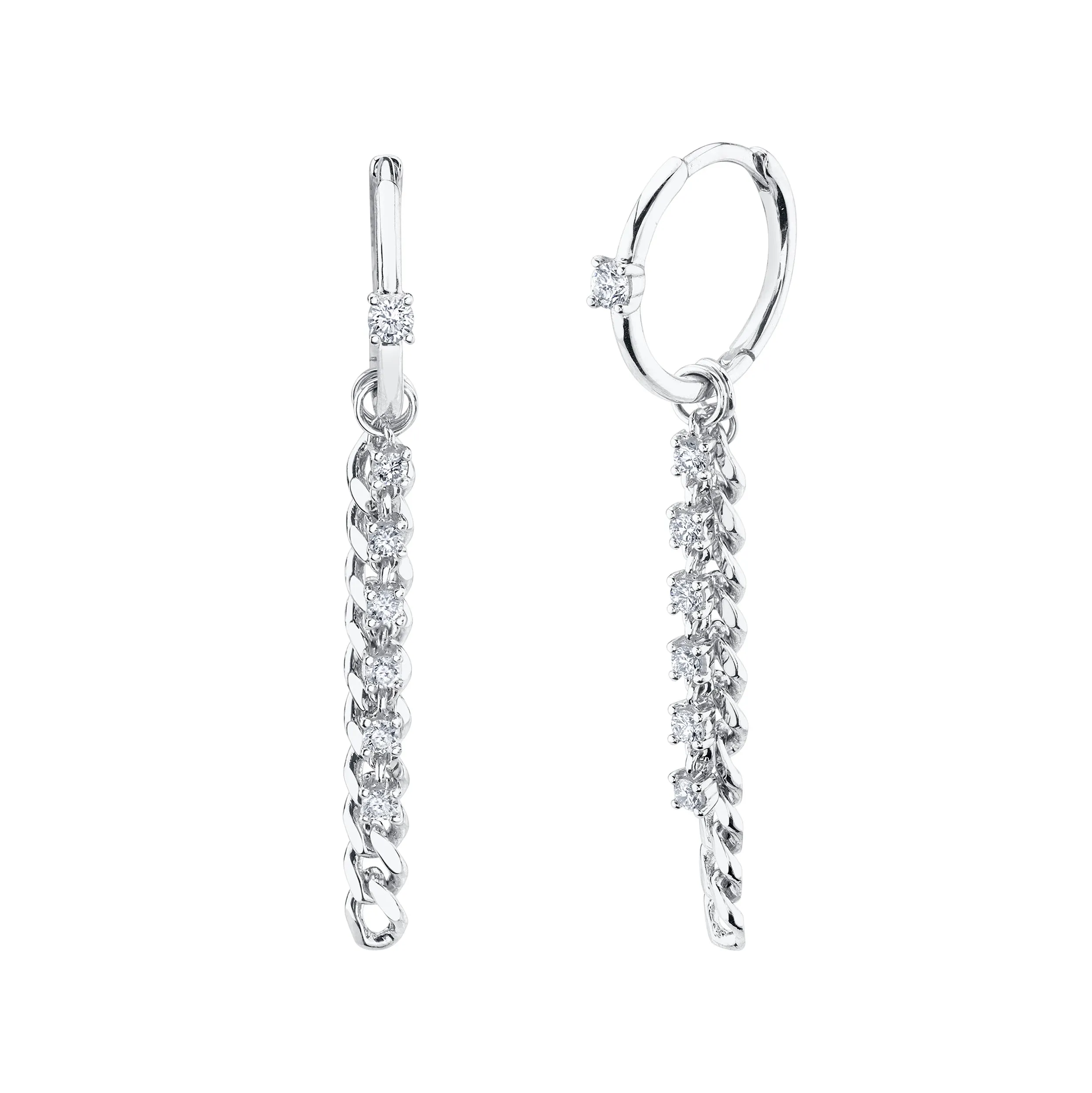 Diamond Link Huggie Earring