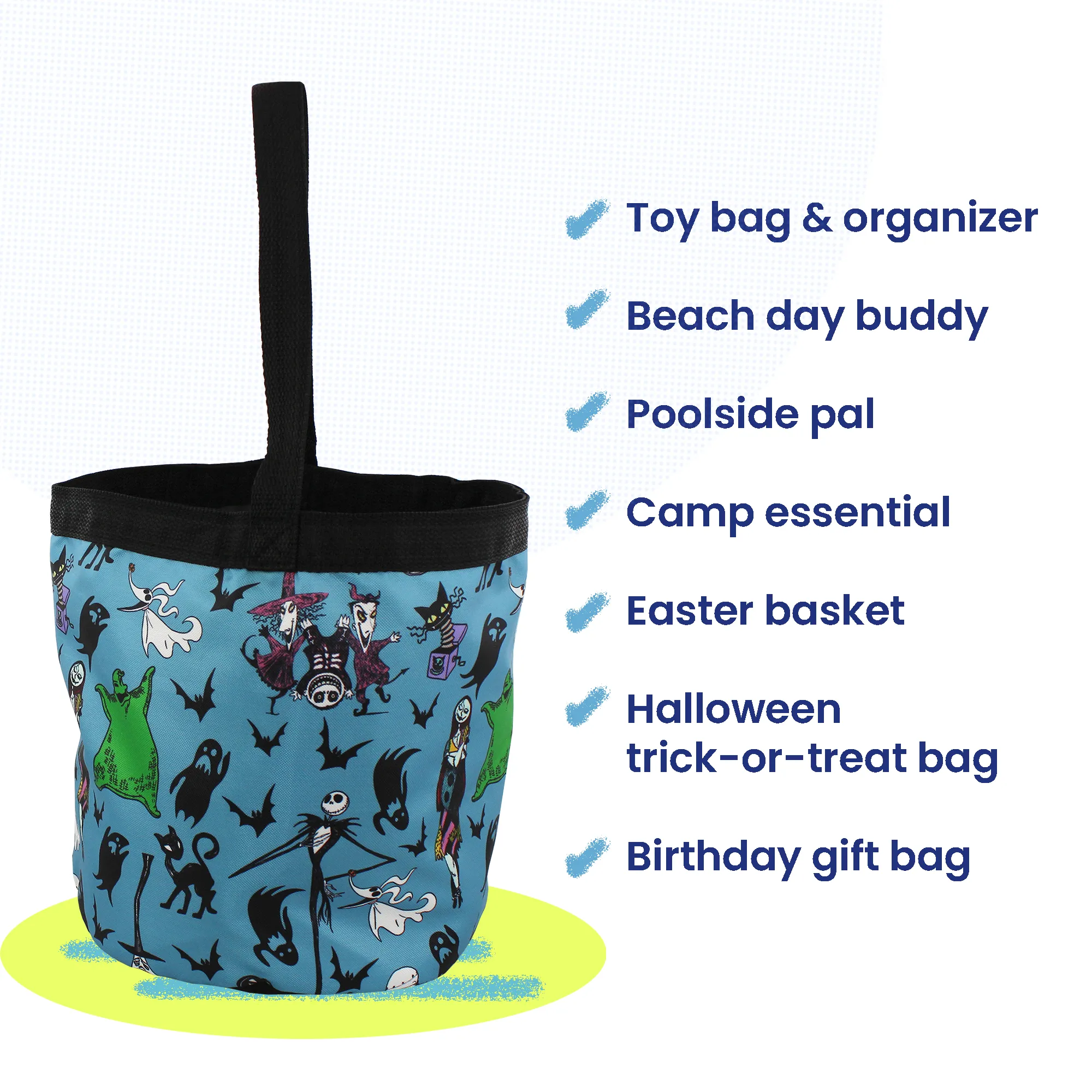 Disney The Nightmare Before Christmas Cheers to Fears Bucket Tote Bag