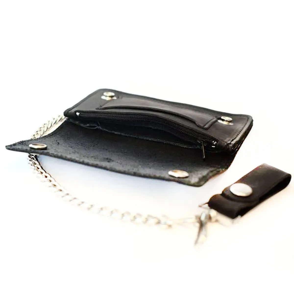 Dogtown - Leather Chain Vintage Cross Logo Wallet Black