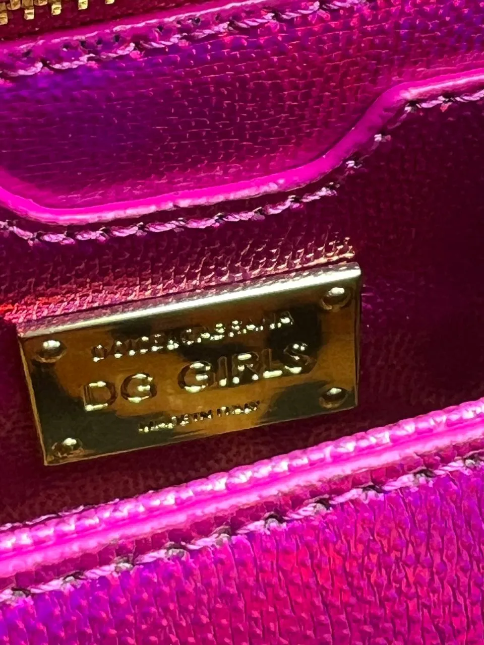 Dolce & Gabbana Sicily Mini Metallic Leather Bag (13x20)
