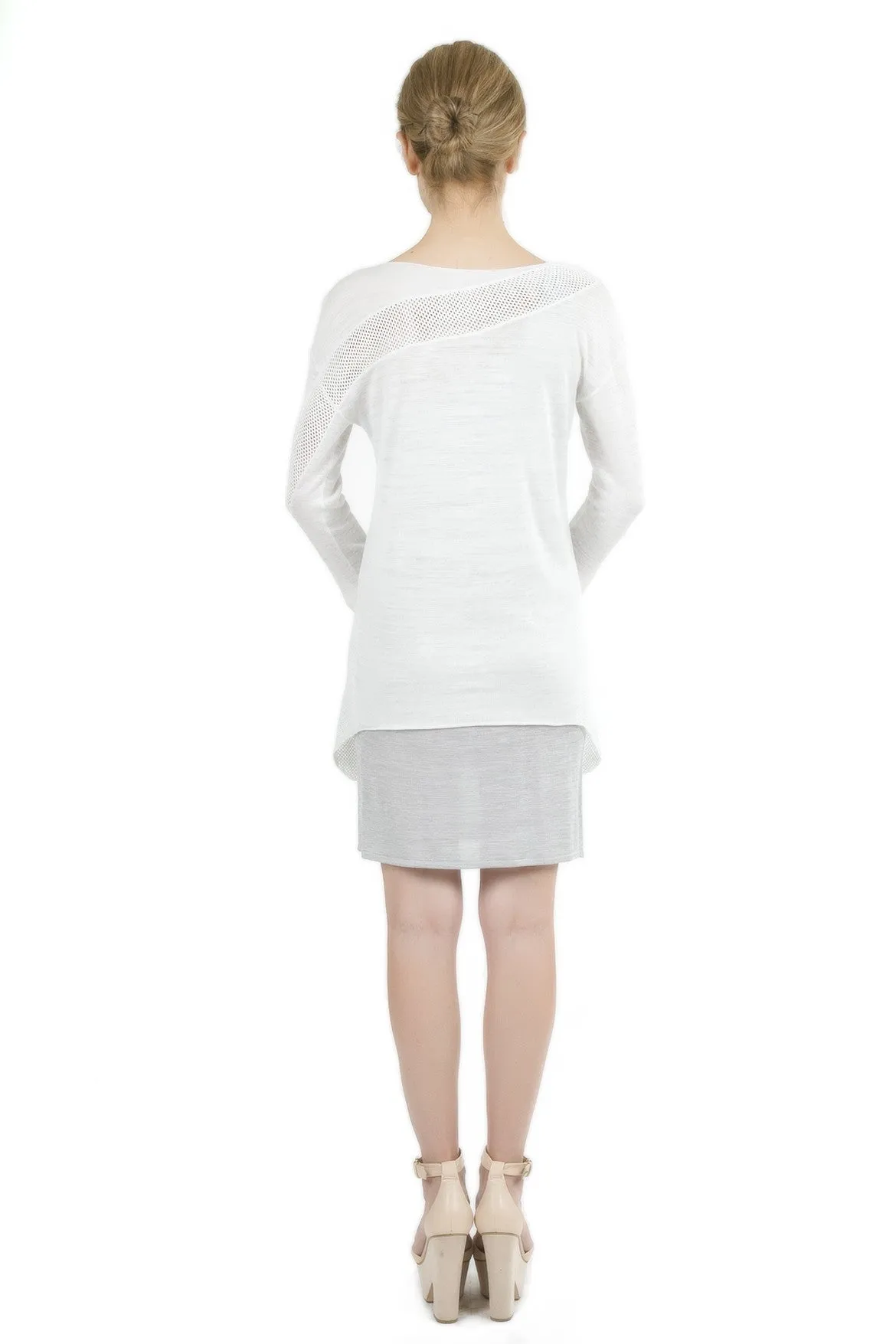 Dorris 3-Way Convertible White Cardigan Dress