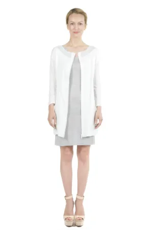 Dorris 3-Way Convertible White Cardigan Dress