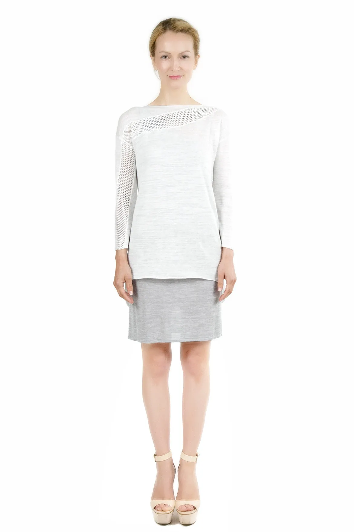 Dorris 3-Way Convertible White Cardigan Dress