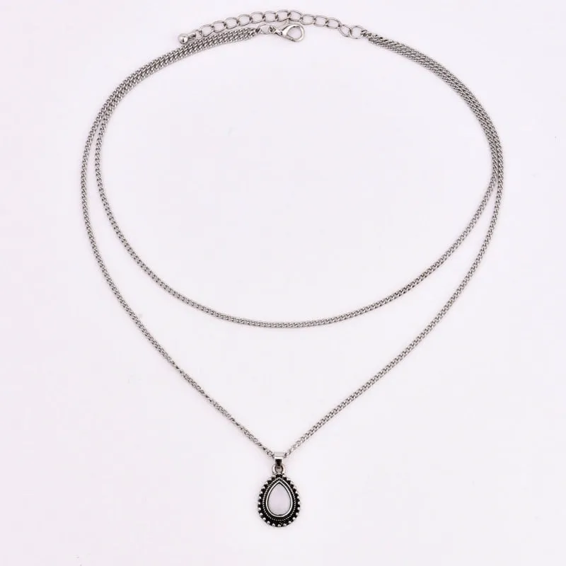 Drop Stone Necklace