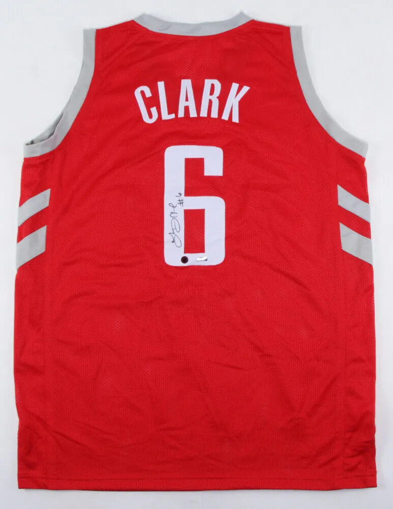 Earl Clark Signed Houston Rockets Jersey (Savage Sports COA) 2014 Bejing, China