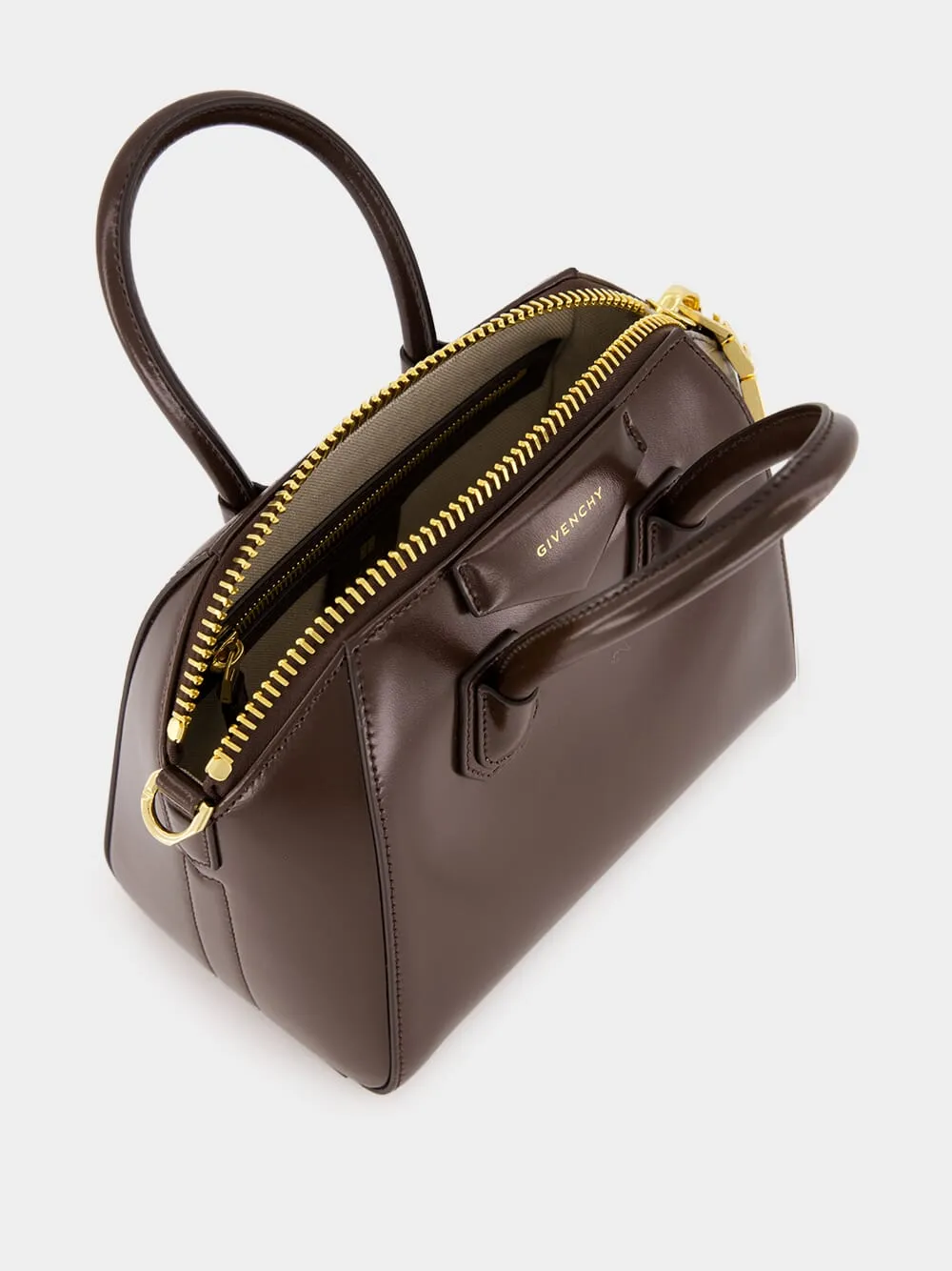 Ebony Brown Mini Antigona Bag