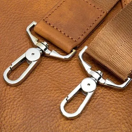 Elegant Classic Men's Leather Briefcase | 14 Inch Laptop Bag
