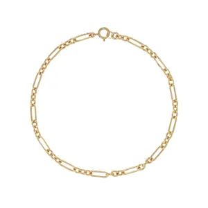 Elongated Oval & Round Link Chain Bracelet