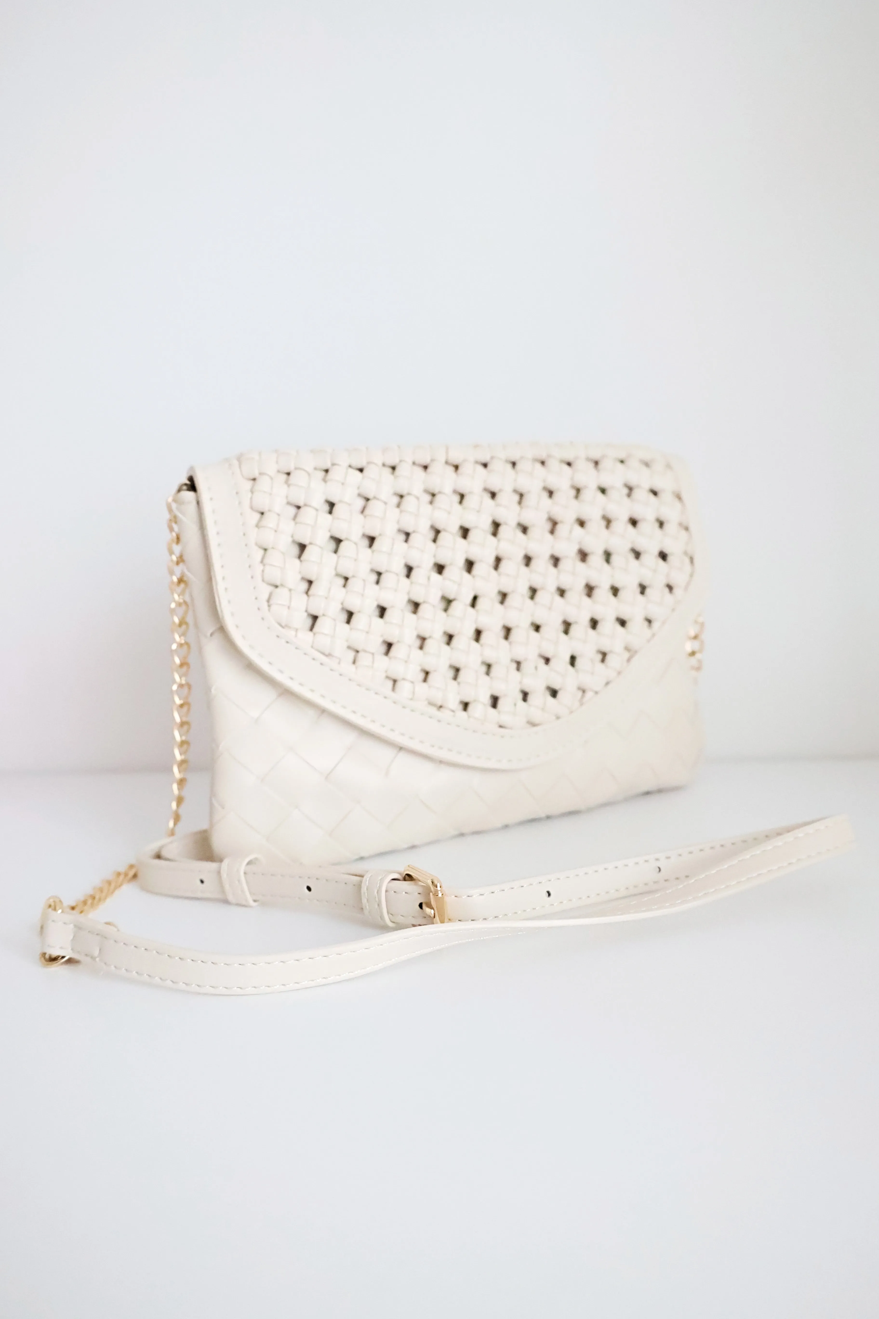 Emma Woven Crossbody - Oatmilk