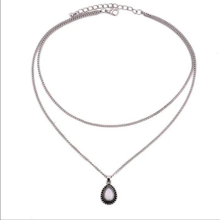 Fashion Drop Double Style Necklaces Women Chain