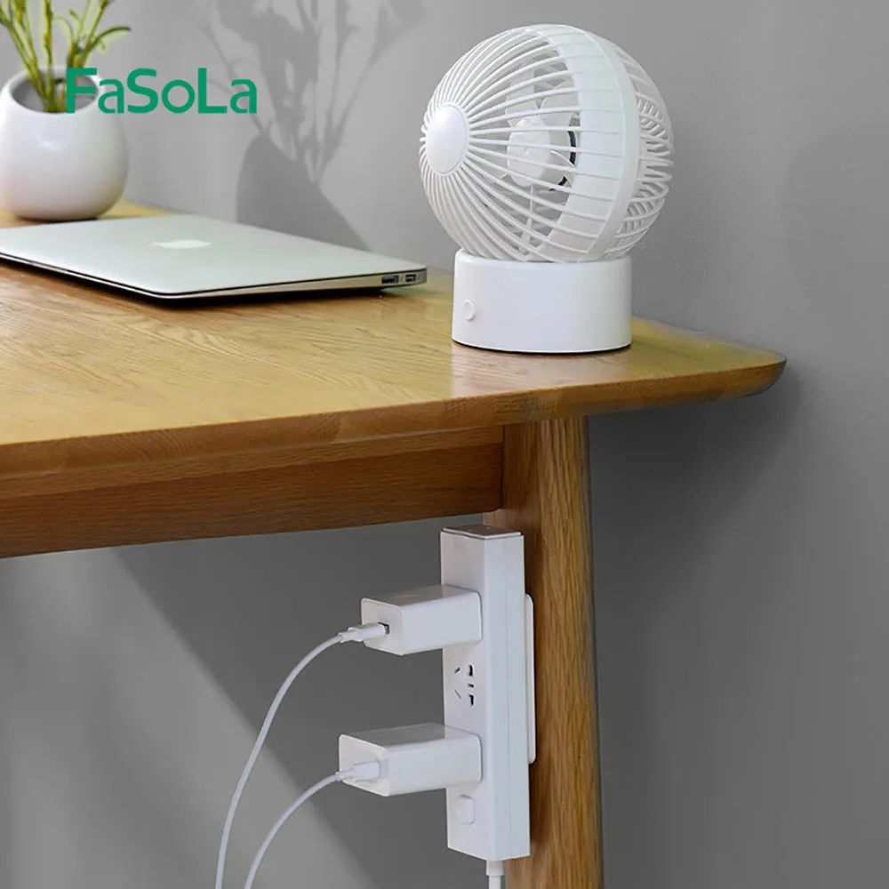 FaSoLa Self-Adhesive Power Strip Holder - White, 2 Pack