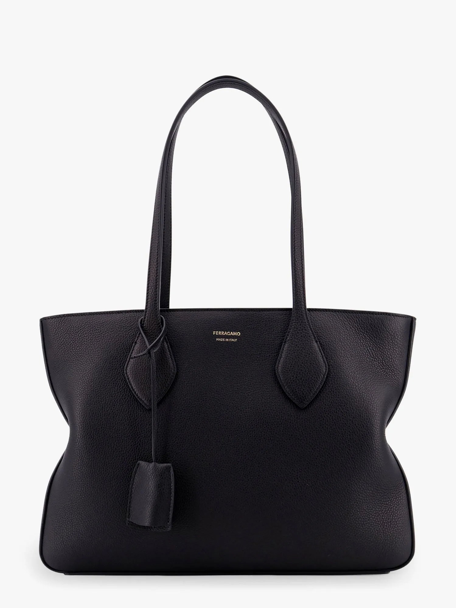 Ferragamo Leather Shoulder Bag With Logo On The Front