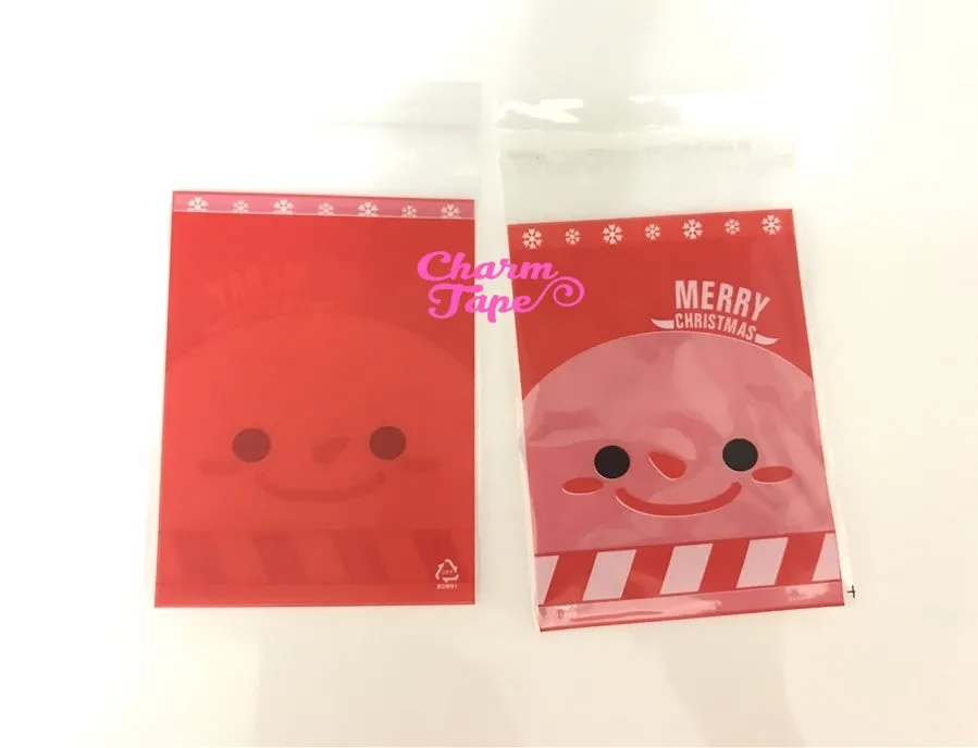 Festive Snowman Gift Bags Cello Self-adhesive Cookie bag - Favors Party bags 20/50/100 bags 7x10cm CB72