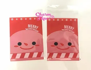 Festive Snowman Gift Bags Cello Self-adhesive Cookie bag - Favors Party bags 20/50/100 bags 7x10cm CB72