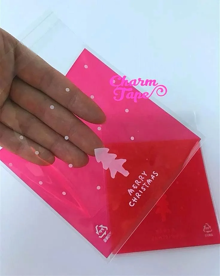 Festive Tree Gift Bags Cello Self-adhesive Cookie bag - Favors Party bags 20/50/100 bags 10x10cm CB69