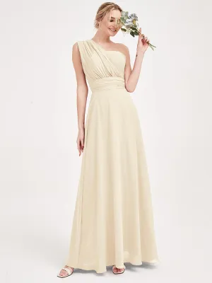 [Final Sale] Light Champagne Convertible Chiffon Bridesmaid Dresses