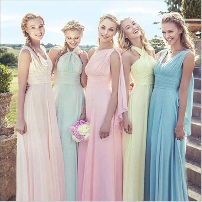 [Final Sale] Light Green Convertible Chiffon Bridesmaid Dress