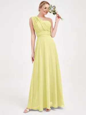 [Final Sale] Light Yellow Convertible Chiffon Bridesmaid Dress
