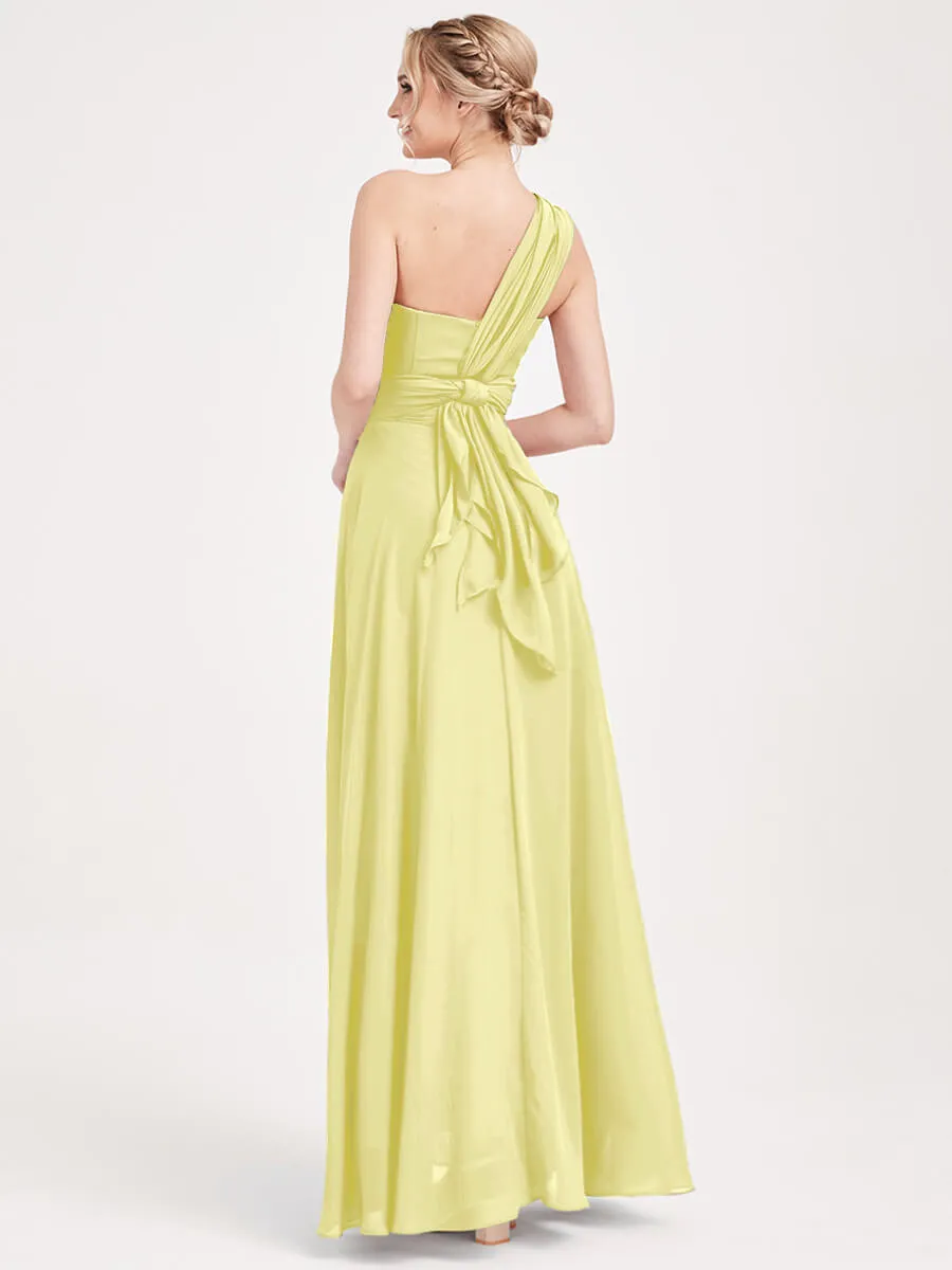 [Final Sale] Light Yellow Convertible Chiffon Bridesmaid Dress