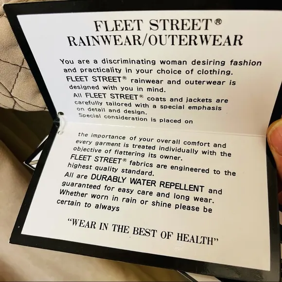 Fleet Street Vintage Rain Trench Coat