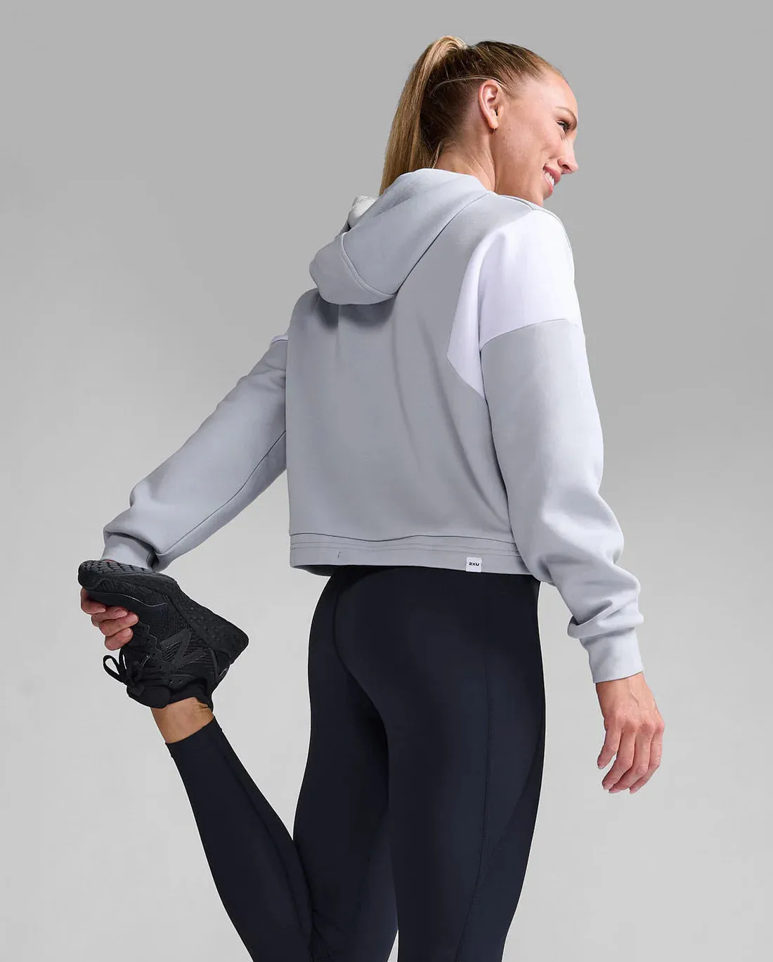 Form Spliced Crop Hoodie