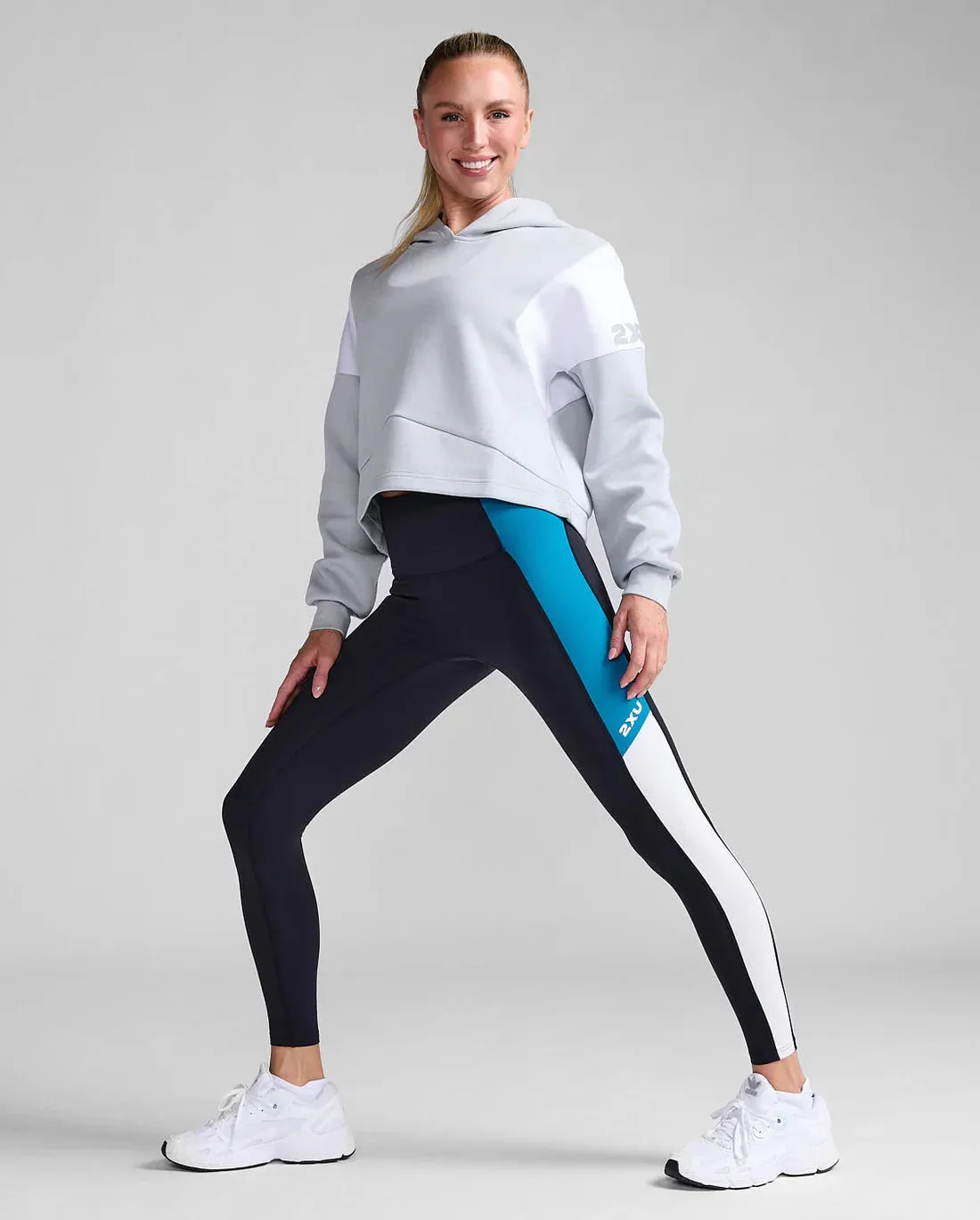 Form Spliced Crop Hoodie