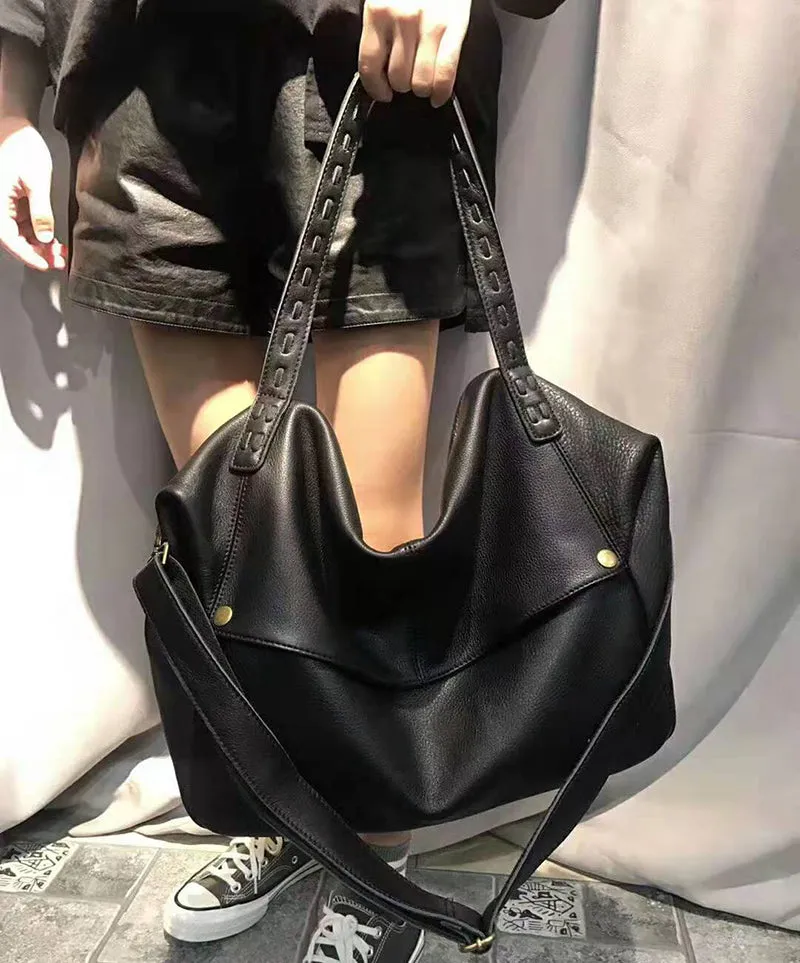 Full Grain Leather Shoulder Bag Women Leather Handbag Large Leather Crossbody Bag