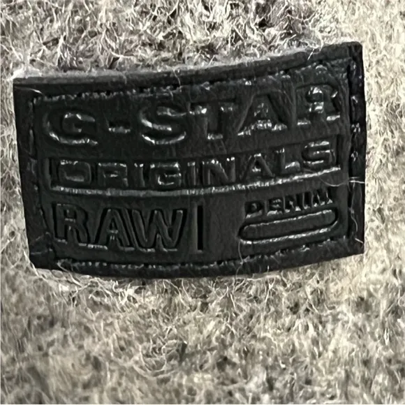 G-STAR RAW WOOL BLEND GREY KNIT SWEATER Sz S