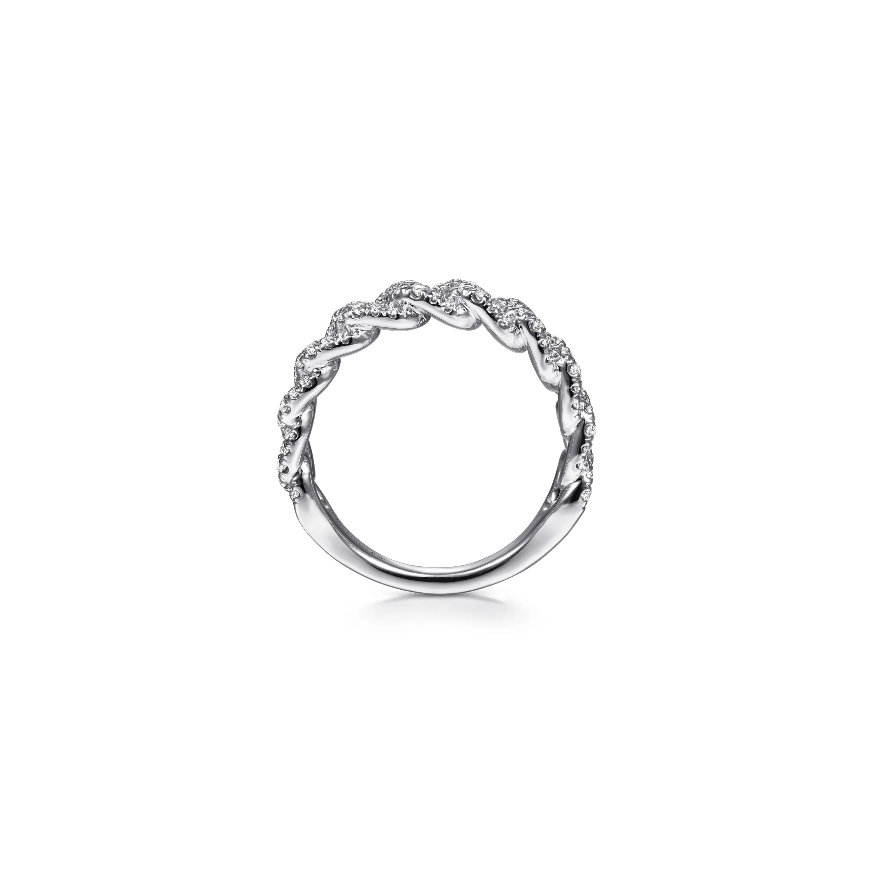 Gabriel & Co. Stackable Curb Link Diamond Ring